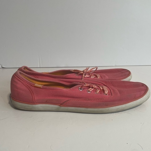 Keds Coral Canvas  4 Eyelet Tie Ribbon Lace Comfort Flats Shoes Sneakers - Picture 5 of 8